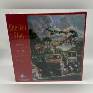 Sunsout Jigsaw Puzzle "Checker Flag" by Bob Byerley - 1000 Pc New, Sealed